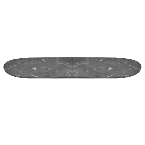 Oval high-pressure laminate table top
