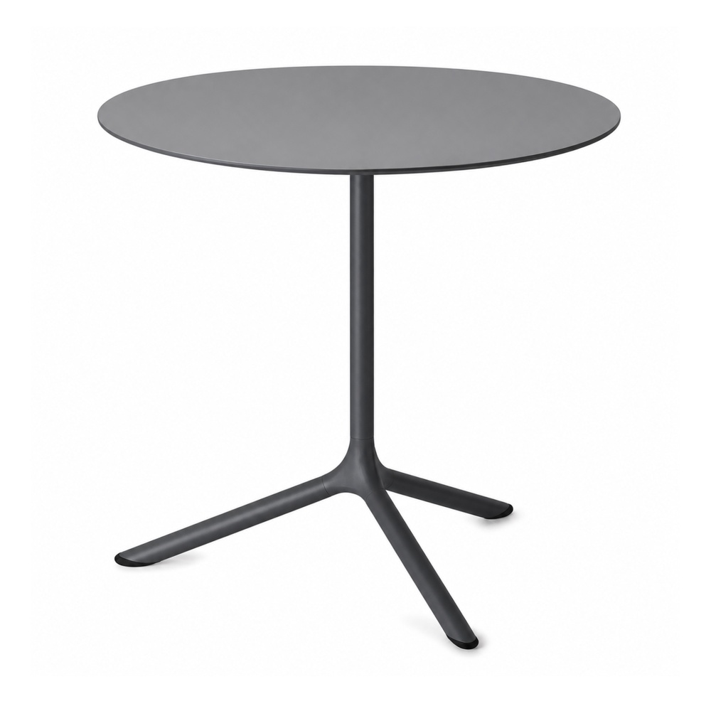 Metal table with round HPL top Compacto 5002