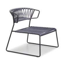Garden chair with steel frame and nautical rope seat and back M-2878 Lisa Filo Lounge