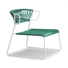 Garden chair with steel frame and nautical rope seat and back M-2878 Lisa Filo Lounge