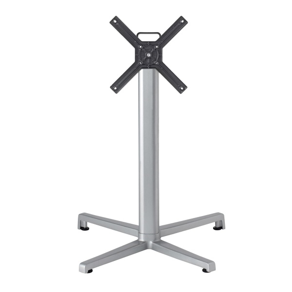 Aluminium table base with folding mechanism