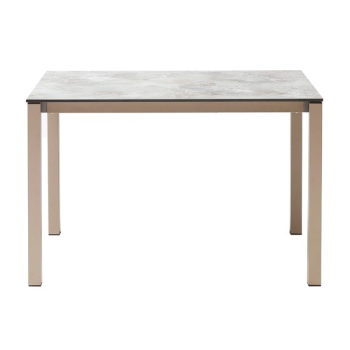 Metal extending dining table 120x80