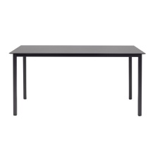 Steel extending table with a reclangular compact laminate top Pranzo 160x90