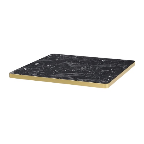 Laminate brass ABS square table top