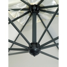 Metal cantilever multiple umbrella with single pole and 4 parasols Alu Poker 7x7m