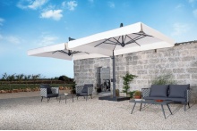 Parasol à deux coupoles 3,5×7 Alu Double C3570 Parasol à deux coupoles 3,5×7 Alu Double C3570