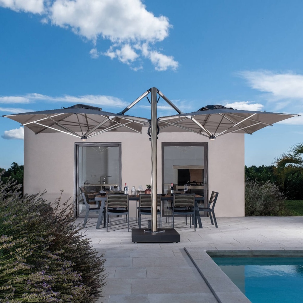 Parasol double déporté 3,5×7 m Galaxy Dual T C3570 Parasol double déporté 3,5×7 m Galaxy Dual T C3570