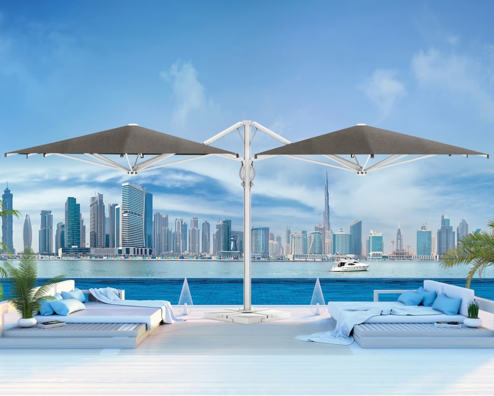 Parasol double déporté 3,5×7 m Galaxy Dual T C3570 Parasol double déporté 3,5×7 m Galaxy Dual T C3570