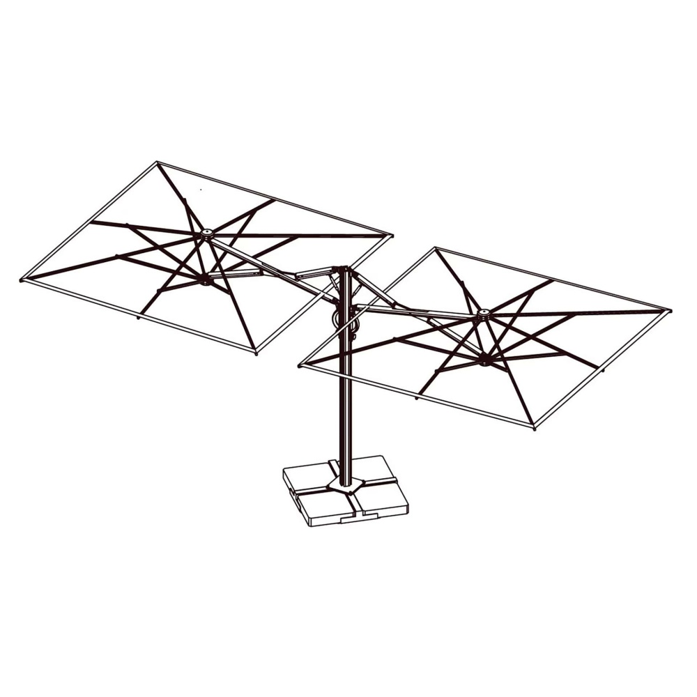 Parasol double déporté 3,5×7 m Galaxy Dual T C3570 Parasol double déporté 3,5×7 m Galaxy Dual T C3570