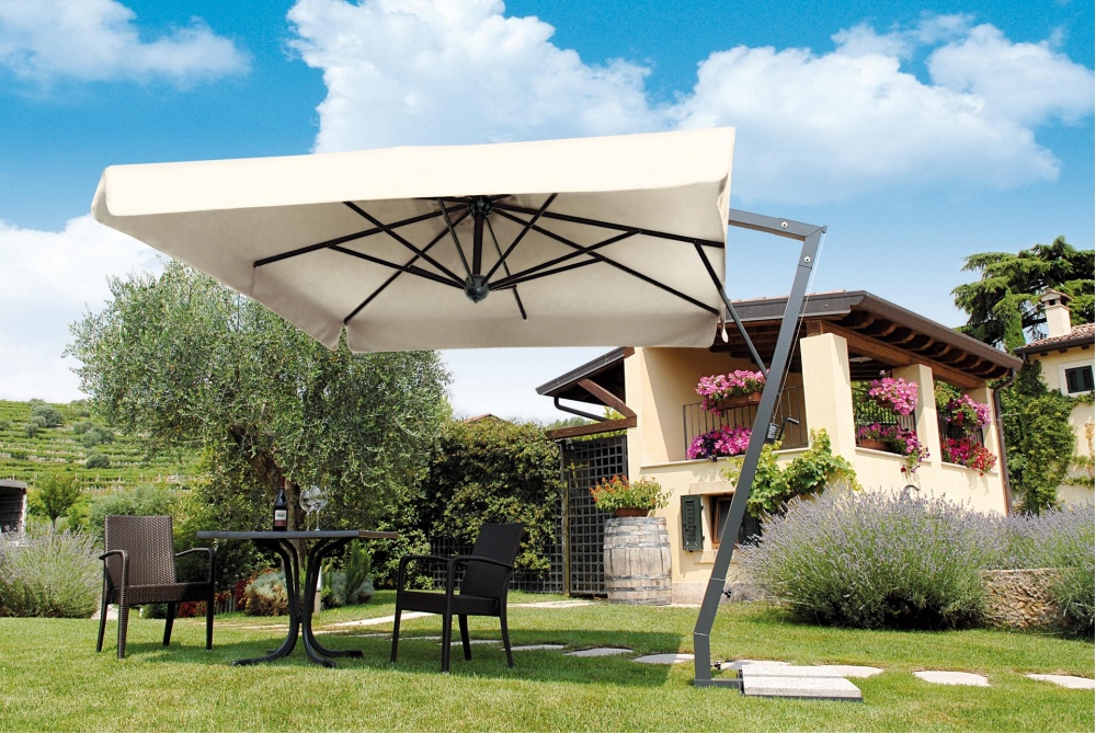 Aluminium side post cantilever umbrella Rimini 2x3m