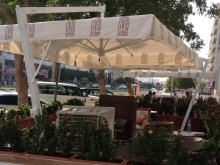Aluminium side post cantilever umbrella Rimini 3x3m