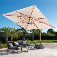 Aluminium cantilever umbrella with retractable opening and closing system Galileo 3x3m Aluminium cantilever umbrella with retractable opening and closing system Galileo 3x3m