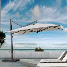 Aluminium cantilever umbrella with retractable opening and closing system Galileo 3x3m Aluminium cantilever umbrella with retractable opening and closing system Galileo 3x3m