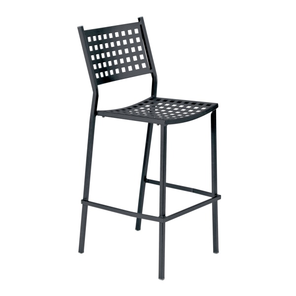 Stackable perforated metal bar stool