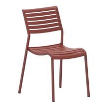 Stackable polypropylene chair with steel legs Nina