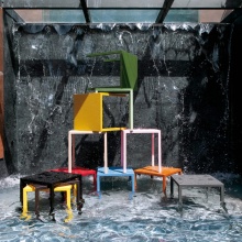 Table carrée en métal 60×60 cm Quatris QT6060