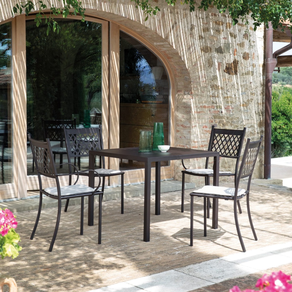Table carrée en métal 60×60 cm Quatris QT6060