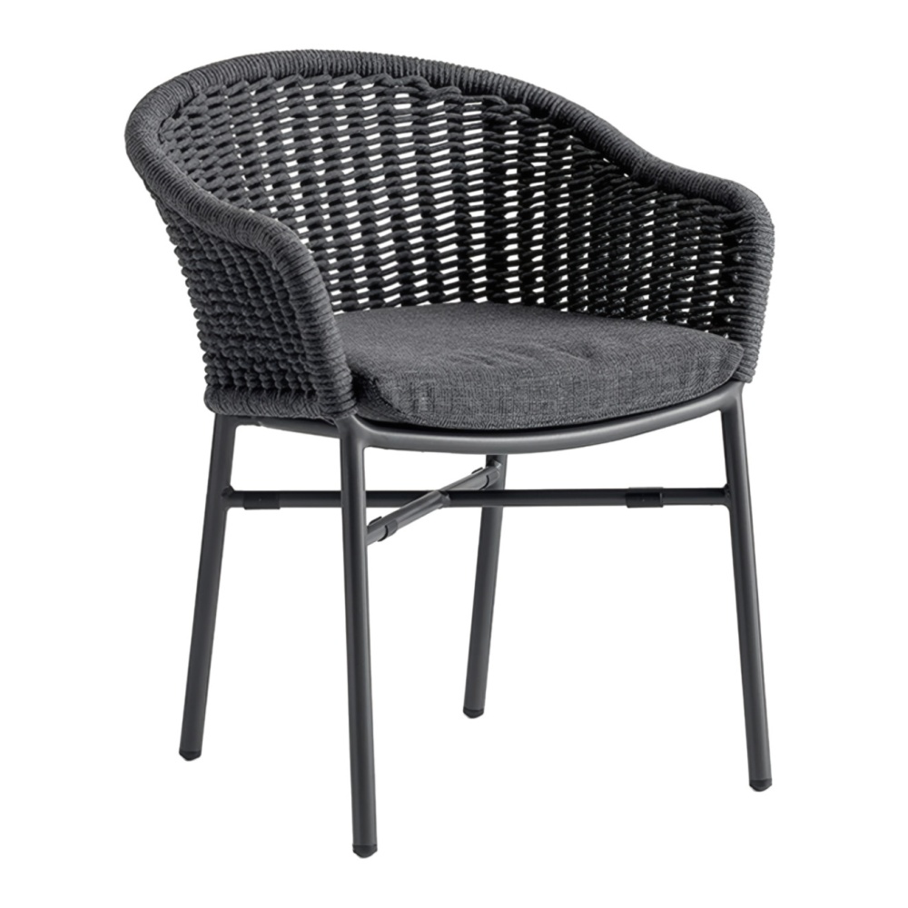 Fauteuil en aluminium avec corde B-Lecce