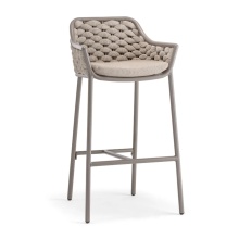 Алюминиевый барный стул с текстиленом и резиновым канатом Love