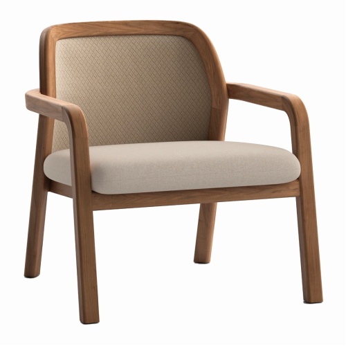 Sillón lounge de exterior de madera