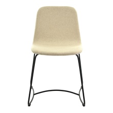 Upholstered chair with metal sled base A-3002/1 M Hips