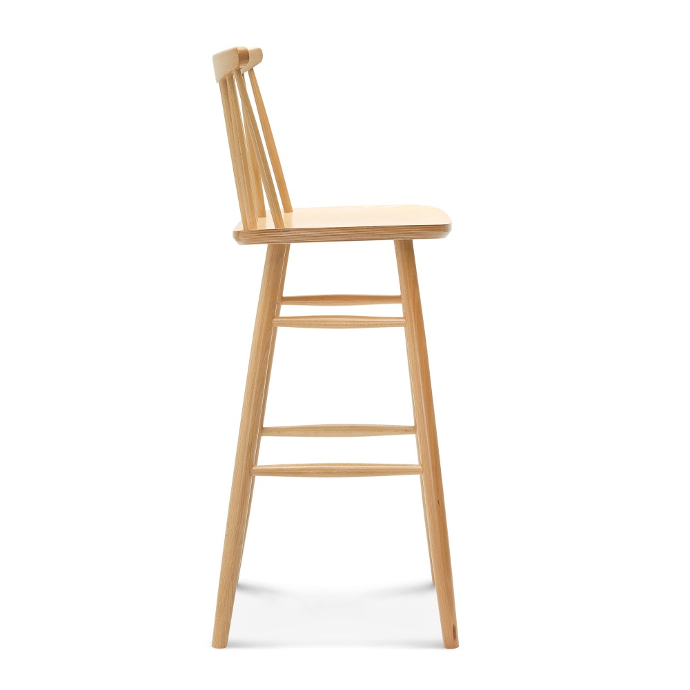 Wooden vertical slat back bar stool H-3016 Wooden vertical slat back bar stool H-3016