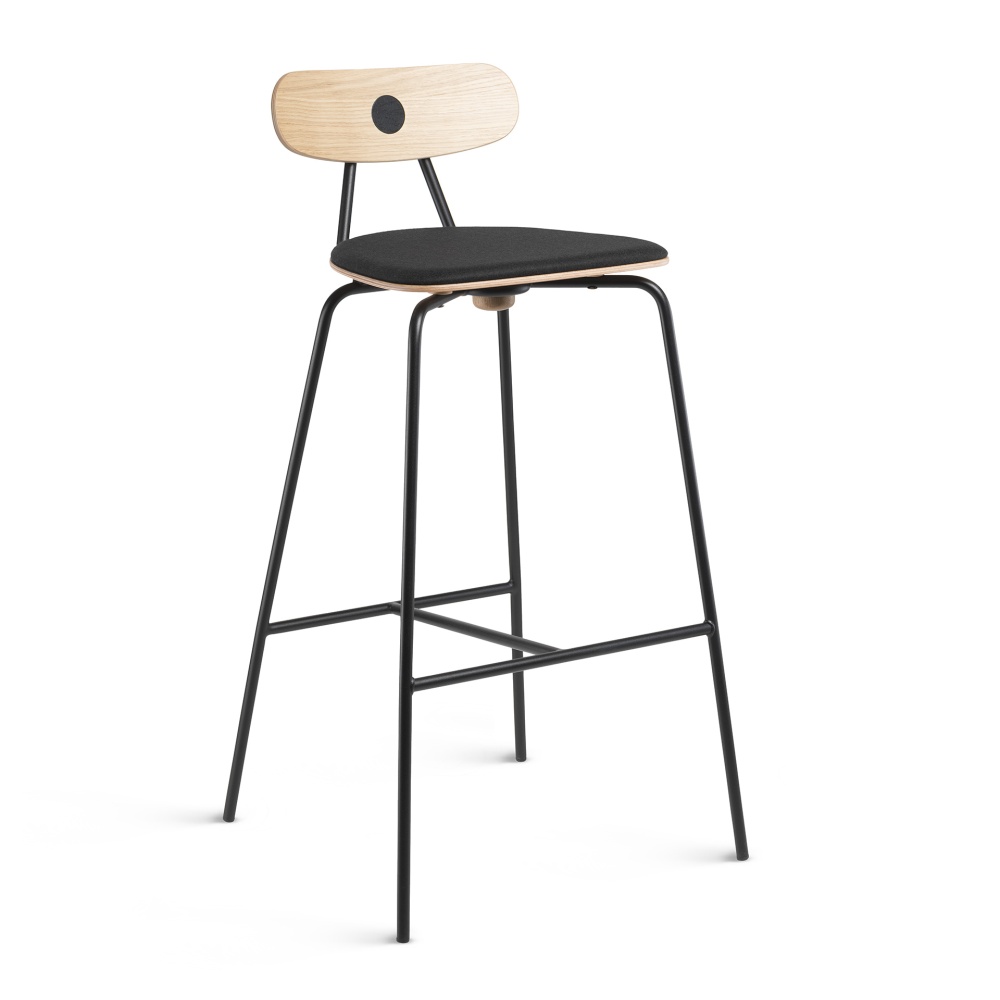 Metal barstool with wooden shell H-2121 Skool Metal barstool with wooden shell H-2121 Skool