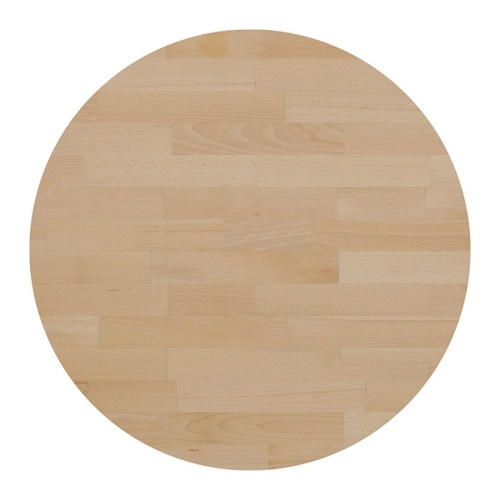Plateau rond en hêtre massif 60–120 cm