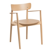 Scandinavian wooden chair with armrests B-3029 Nopp