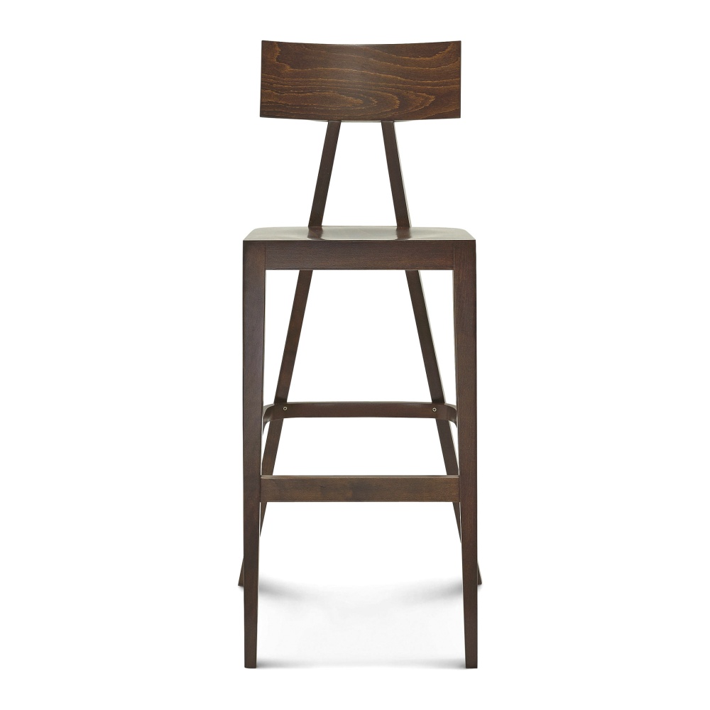 Beech cafe bar stool with solid or upholstered seat H-3046
