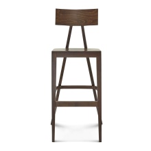 Beech cafe bar stool with solid or upholstered seat H-3046