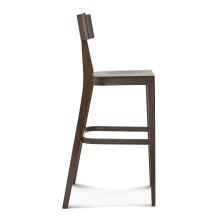 Beech cafe bar stool with solid or upholstered seat H-3046