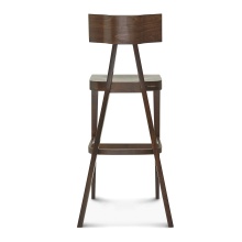 Beech cafe bar stool with solid or upholstered seat H-3046