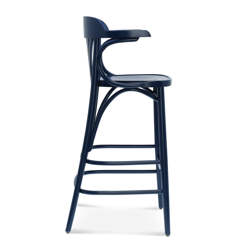 Wooden bar stool with a solid or upholstered seat H-165