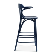 Wooden bar stool with a solid or upholstered seat H-165