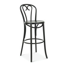 Vienna wooden bar stool with a solid or upholstered seat H-16