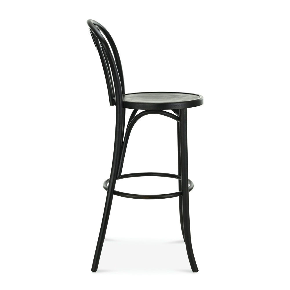 Vienna wooden bar stool with a solid or upholstered seat H-16