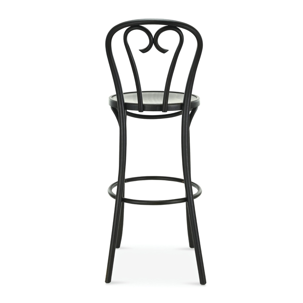 Vienna wooden bar stool with a solid or upholstered seat H-16
