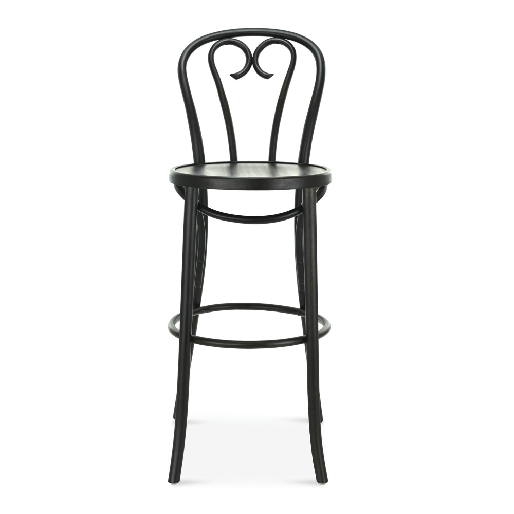 Vienna wooden bar stool with a solid or upholstered seat H-16