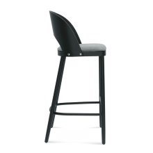 Wooden bar stool with upholstered seat H-3041