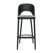 Wooden bar stool with upholstered seat H-3041
