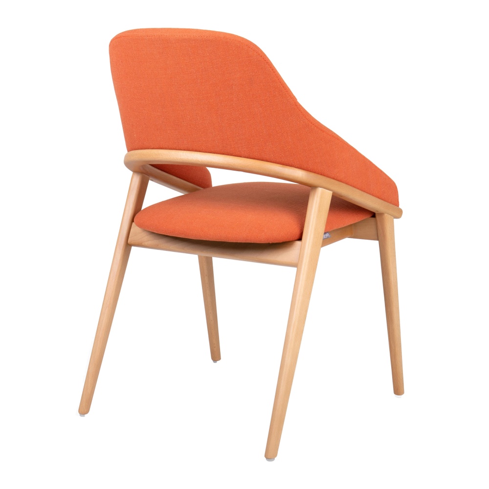 Chaise en bois rembourrée A-Tagada