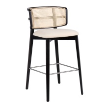 Ash wicker back bar stool with upholstered seat H-Coffee Wicker Ash wicker back bar stool with upholstered seat H-Coffee Wicker