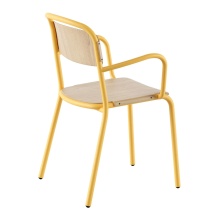 Fauteuil métal et bois B-Skol Wood