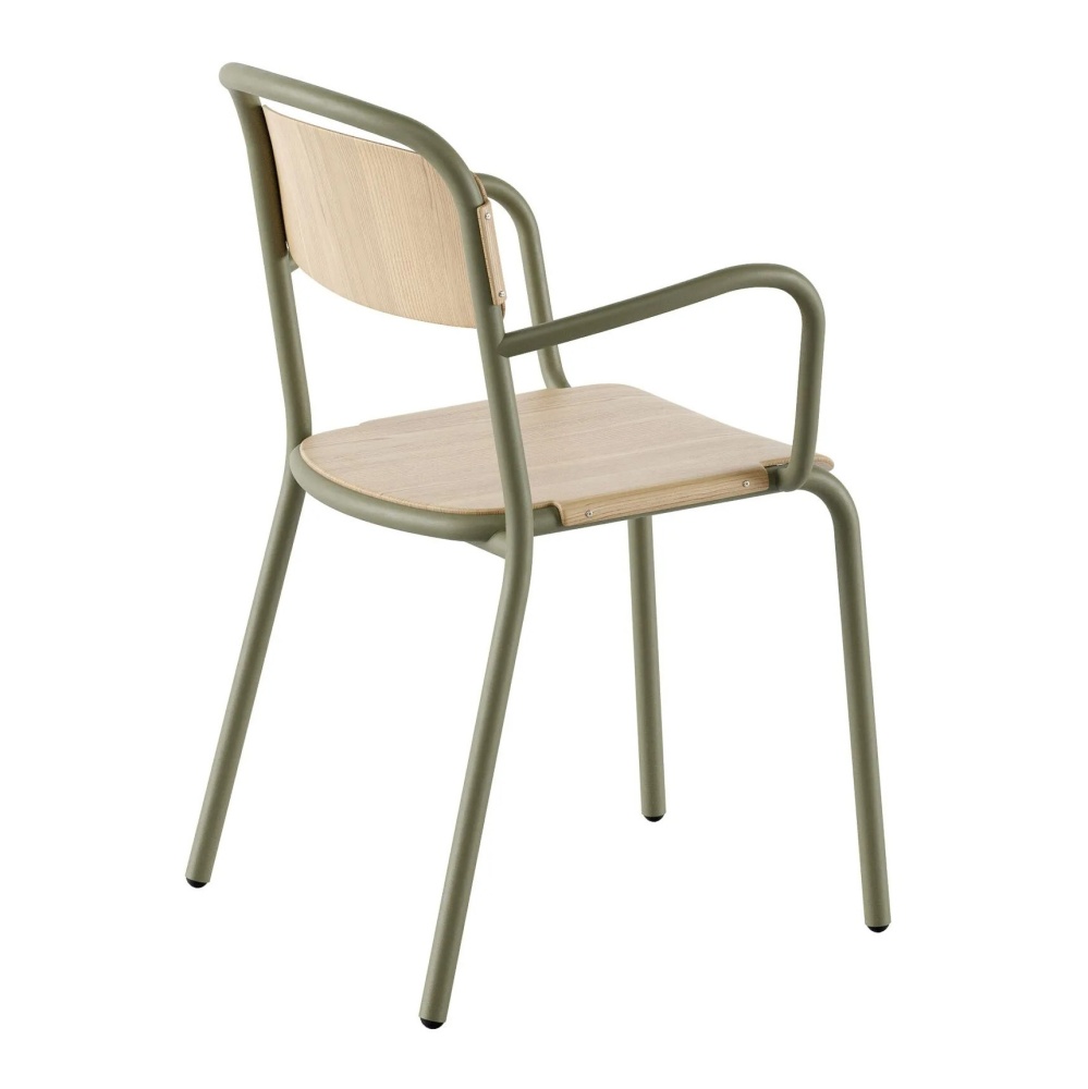 Fauteuil métal et bois B-Skol Wood
