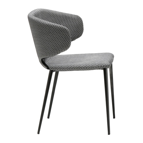 Fauteuil en métal rembourré