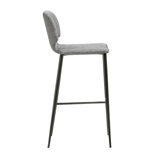 Tabouret de bar en métal tapissé