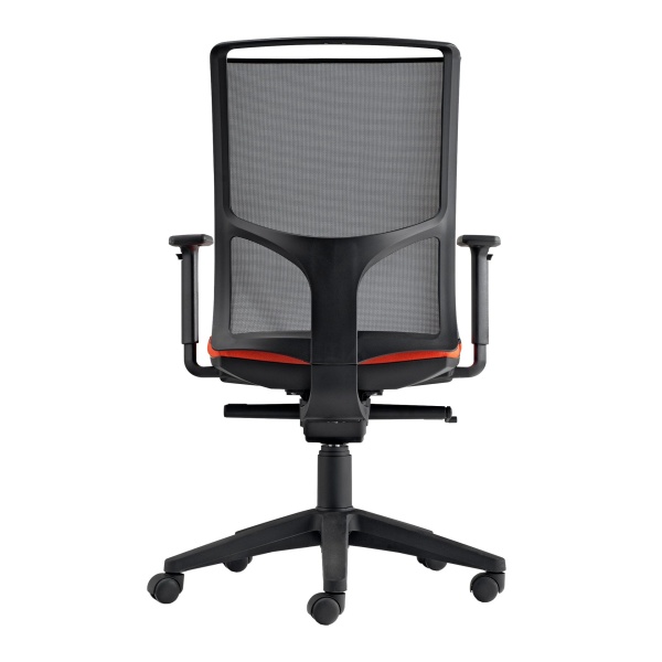 Black mesh task chair without sliding seat