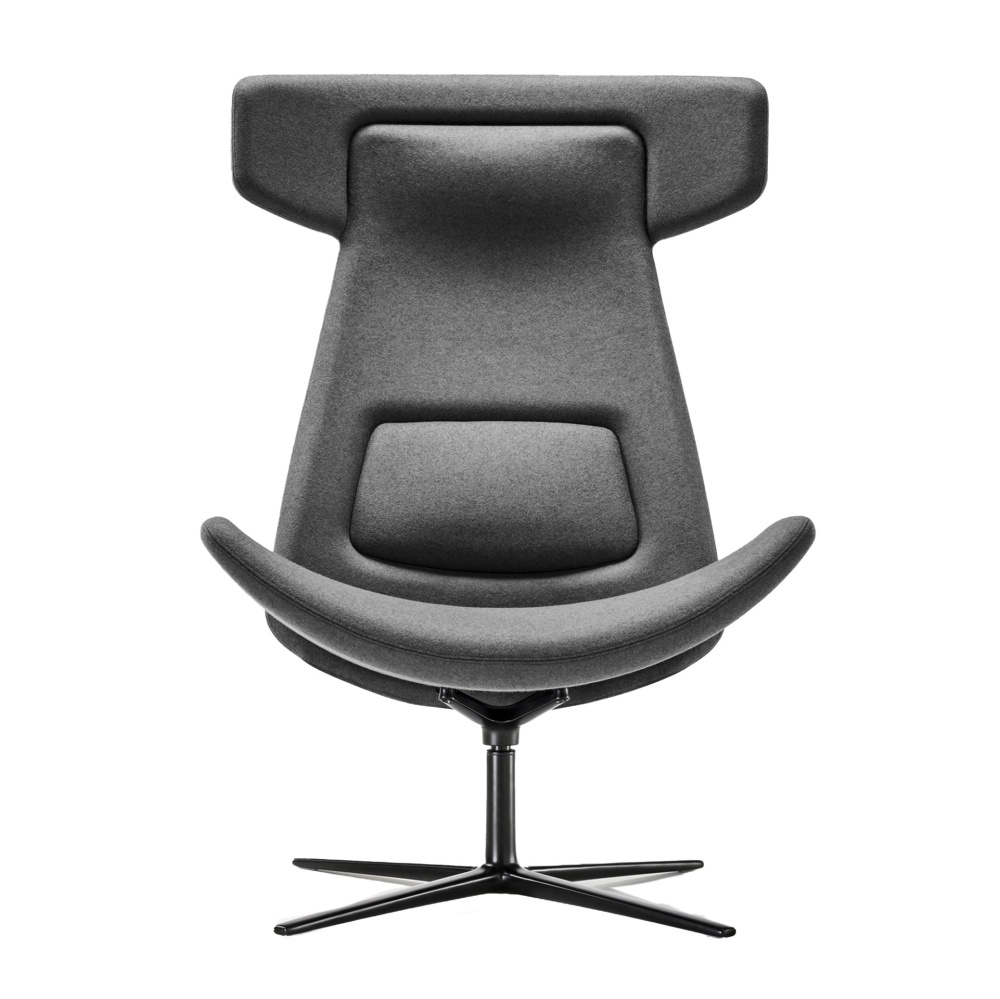 Лаунж стул руководителя мягкий на плоской базе M-108 Nordic