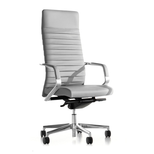 High back executive chair with pleated back